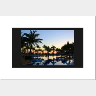 Sunrise at Riu Caribe, Cancun, Mexico Posters and Art